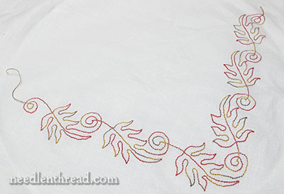 Tambour Embroidery Project - Autumn Leaves