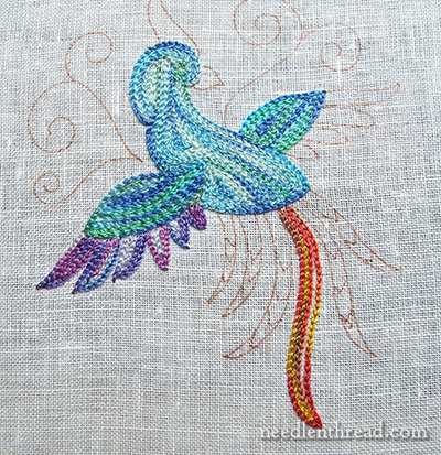 Bird of Paradise Tambour Embroidery Practice Project