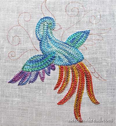 Bird of Paradise Tambour Embroidery Practice Project