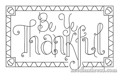 Thanksgiving Embroidery Design