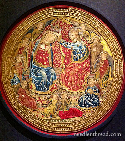 15th Century Embroidery on Altar Frontal: Coronation of the Virgin, Cleveland Museum of Art