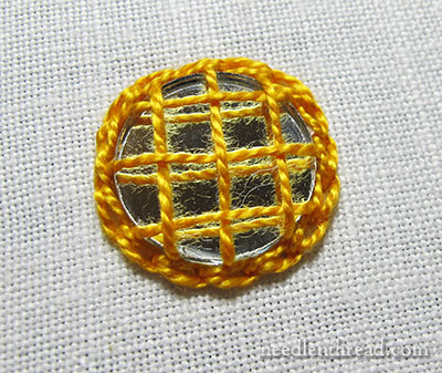 Shisha Mirror Embroidery Stitch: Easy Variation
