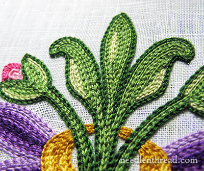 Tambour Embroidery: Flower Practice Piece