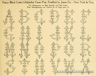 Janon Co Embroidered Monogram Catalog