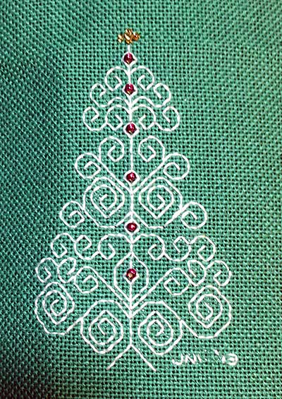 Blackwork Christmas Tree