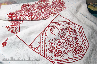 Hungarian Redwork Embroidery Project