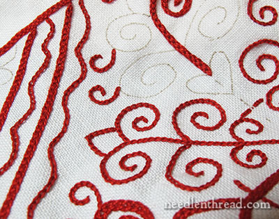 Hungarian Redwork Embroidery Project