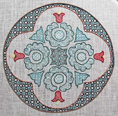 Hungarian Embroidery Design in Blackwork