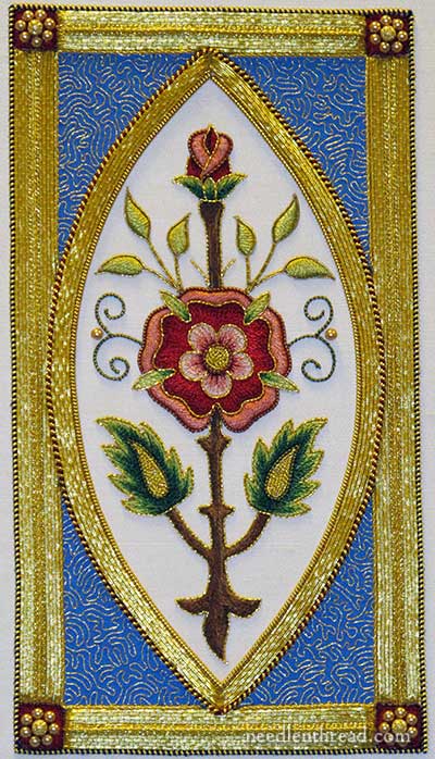 Mission Rose Silk and Goldwork Embroidery Project