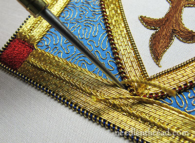 Mission Rose goldwork & silk embroidery project