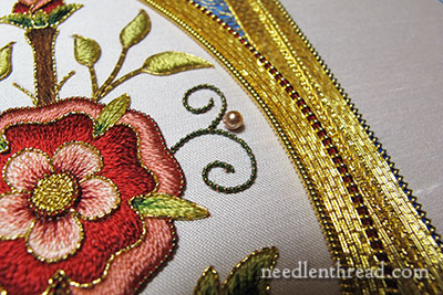 Mission Rose Silk and Goldwork Embroidery Project