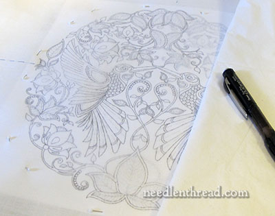 Tracing Embroidery Design