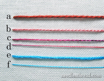 Embroidery Thread Weight Chart