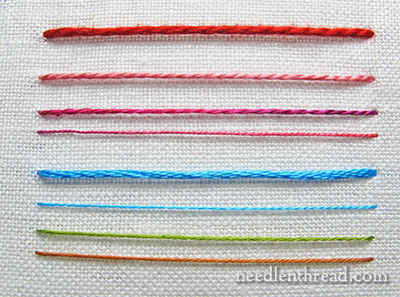 Comparing Cotton Threads, Stitched –