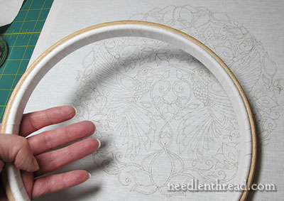 Secret Garden Embroidery Project - Framing Up