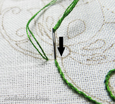 Secret Garden Embroidery Project - Stem Stitch Tips