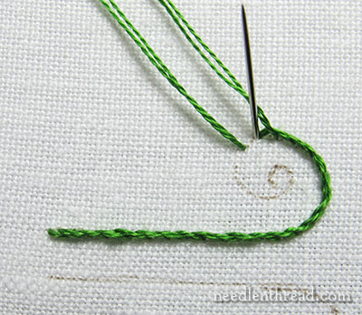 Stem Stitch Curls and Spirals