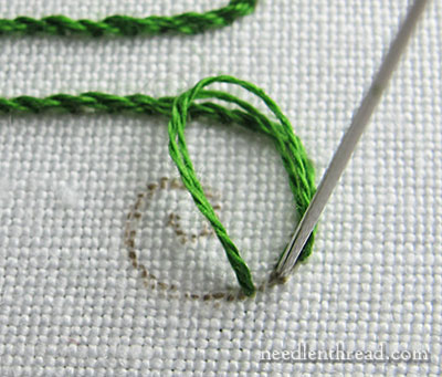 Stem Stitch Curls and Spirals