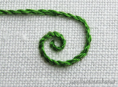 Stem Stitch Curls and Spirals