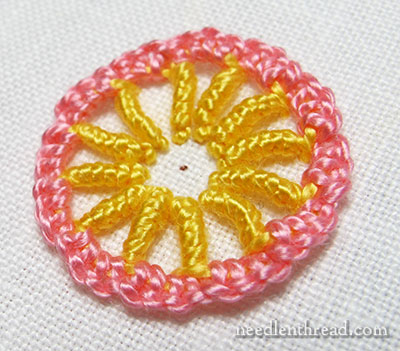 Stitch Play: Buttonholed Bullion Buttonhole Wheels