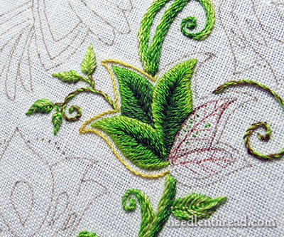 Secret Garden Embroidery: Leaf Outlines