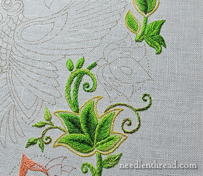 Secret Garden Embroidery: Leaf Outlines