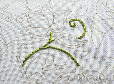 Secret Garden Embroidery - stems