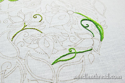 Secret Garden Embroidery - stems