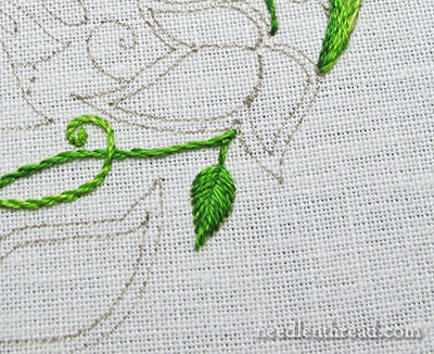 Secret Garden Embroidery Project: Small Leaves