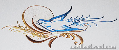 Penbroidery Bird in Silk