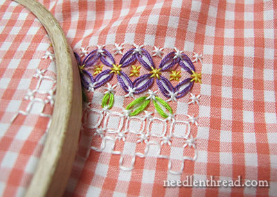 Gingham Lace / Chicken Scratch Embroidery for Spring