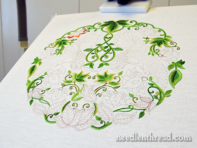 Secret Garden Embroidery Project: Leaf Clusters