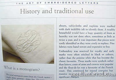 Monograms: The Art of Embroidered Letters by Susan O'Connor