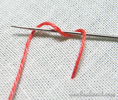 Pistil Stitch - Elongated French Knot - Hand Embroidery Stitch