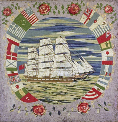 Woolies: Embroidered Ships by Sailors at Sea