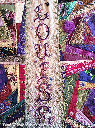 Embroidered Monograms - Color Run from Embroidery Floss
