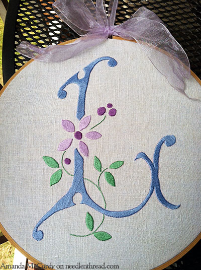 Lovely Hand Embroidered Monograms! – NeedlenThread.com