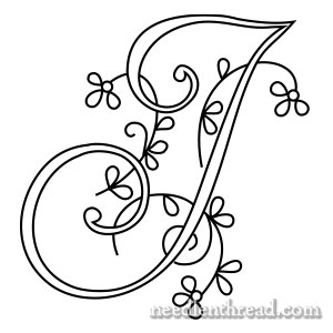 Monogram for Hand Embroidery: H