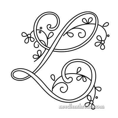 Monogram for Hand Embroidery: L