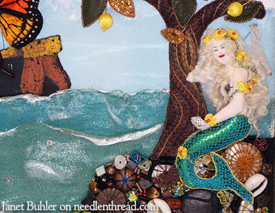 Janet Buhler Embroidered Butterflies & Mermaid