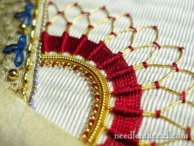 Goldwork: Stretching Pearl Purl