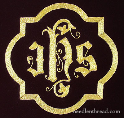 Ecclesiastical Goldwork Embroidery IHS