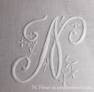 Embroidered Monogram N