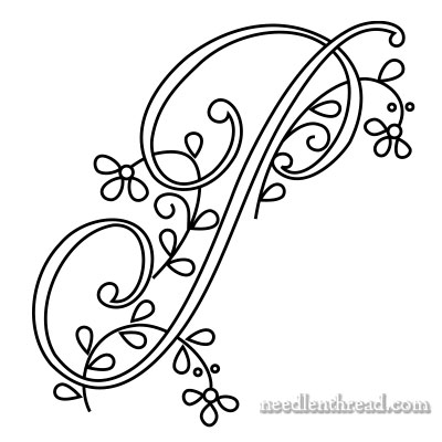 Monogram P for Hand Embroidery