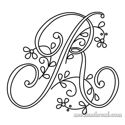 Embroidered Monogram N & More Letters – NeedlenThread.com