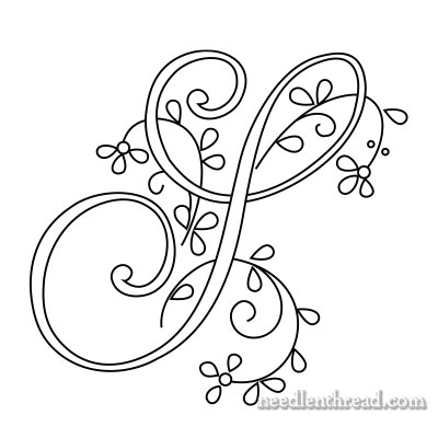 Monogram for Hand Embroidery: S