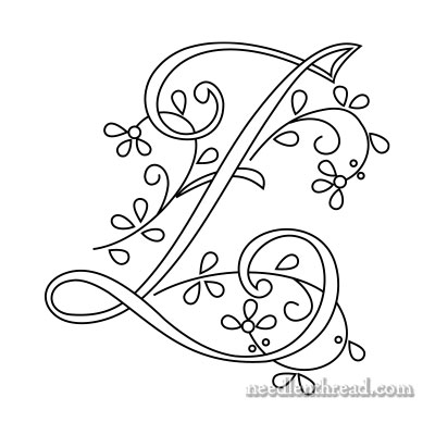 Monogram for Hand Embroidery: Z