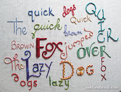 Hand Embroidered Lettering and Text Tutorials