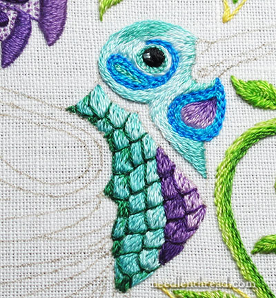 Secret Garden Embroidery Hummingbird