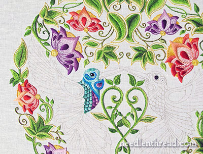 Secret Garden Embroidery Project - Hummingbird - Textured Stitch